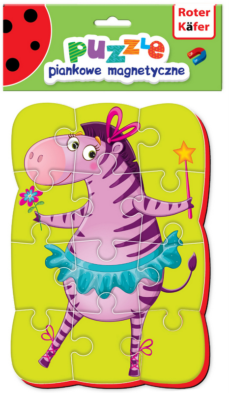 Мек магнитен пъзел весели картинки Зебра A5 31.5x18x0.4 см